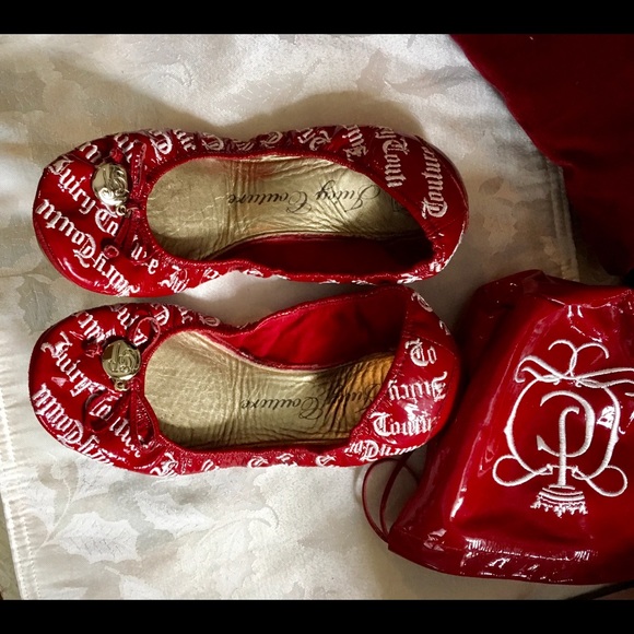 Juicy Couture  Red Leather Women’s Ballet Flat - Picture 7 of 8